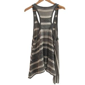 Free People Tops - Free People Lovebird Gray Stripe Sweater Tank Free People Tops - Free People Lovebird Gray Stripe Sweater Tank